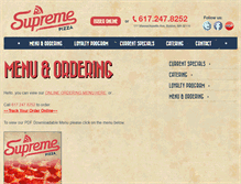 Tablet Screenshot of eatsupremepizza.com